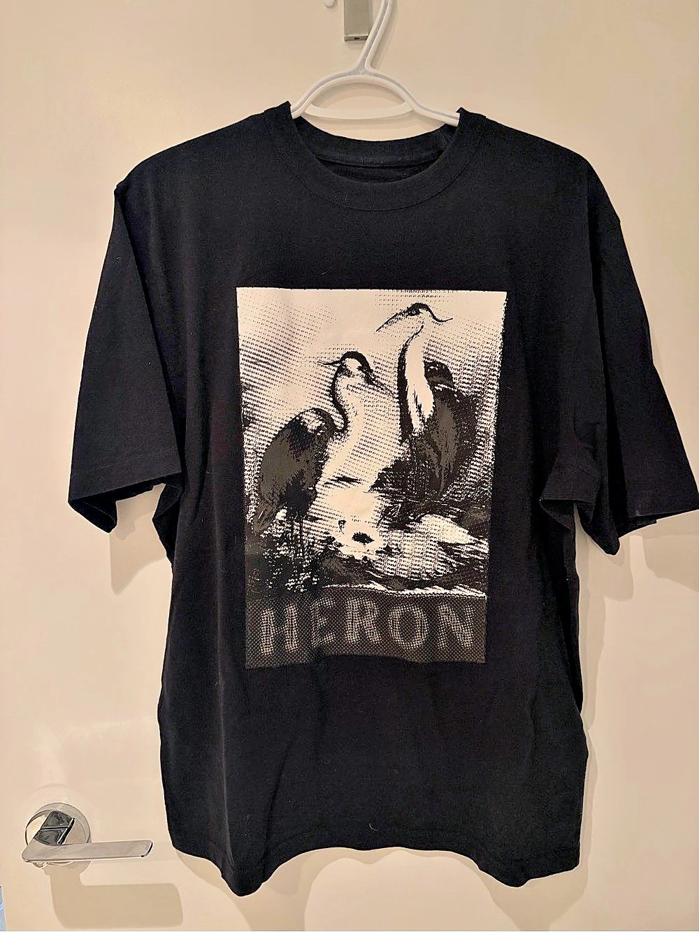 Heron Preston Halftone Heron Graphic T-Shirt Black Medium MENS